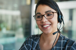 A happy contact center agent